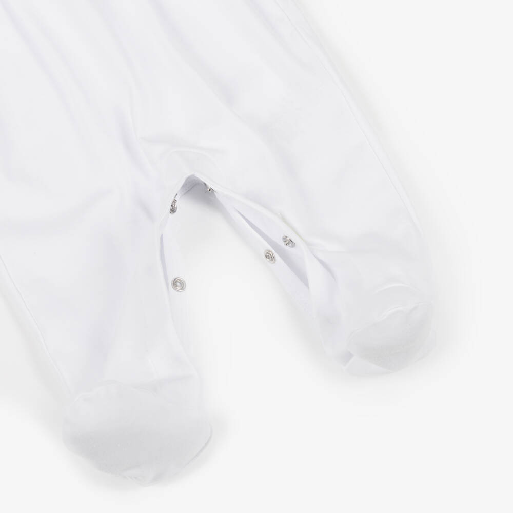 Kissy Kissy-Boys Ivory Hand-Smocked Cotton Onesie | Childrensalon Outlet