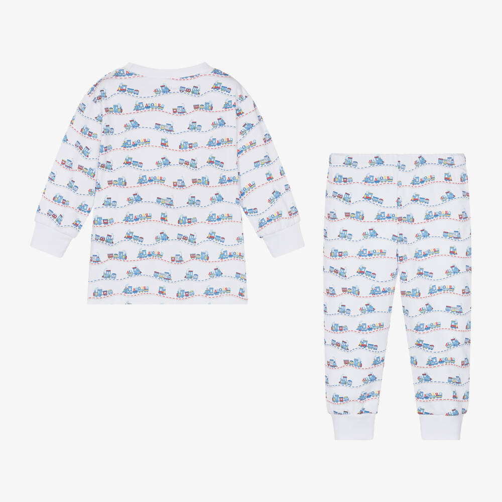 Kissy Kissy-Boys Ivory Train Pyjama Set | Childrensalon Outlet