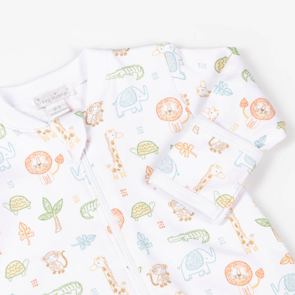 Kissy Kissy-Boys Jungle Safari Cotton Romper | Childrensalon Outlet