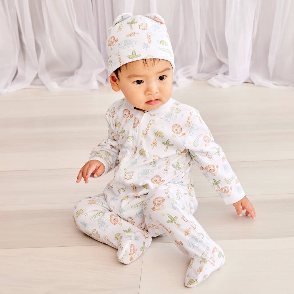 Kissy Kissy-Boys Jungle Safari Cotton Romper | Childrensalon Outlet