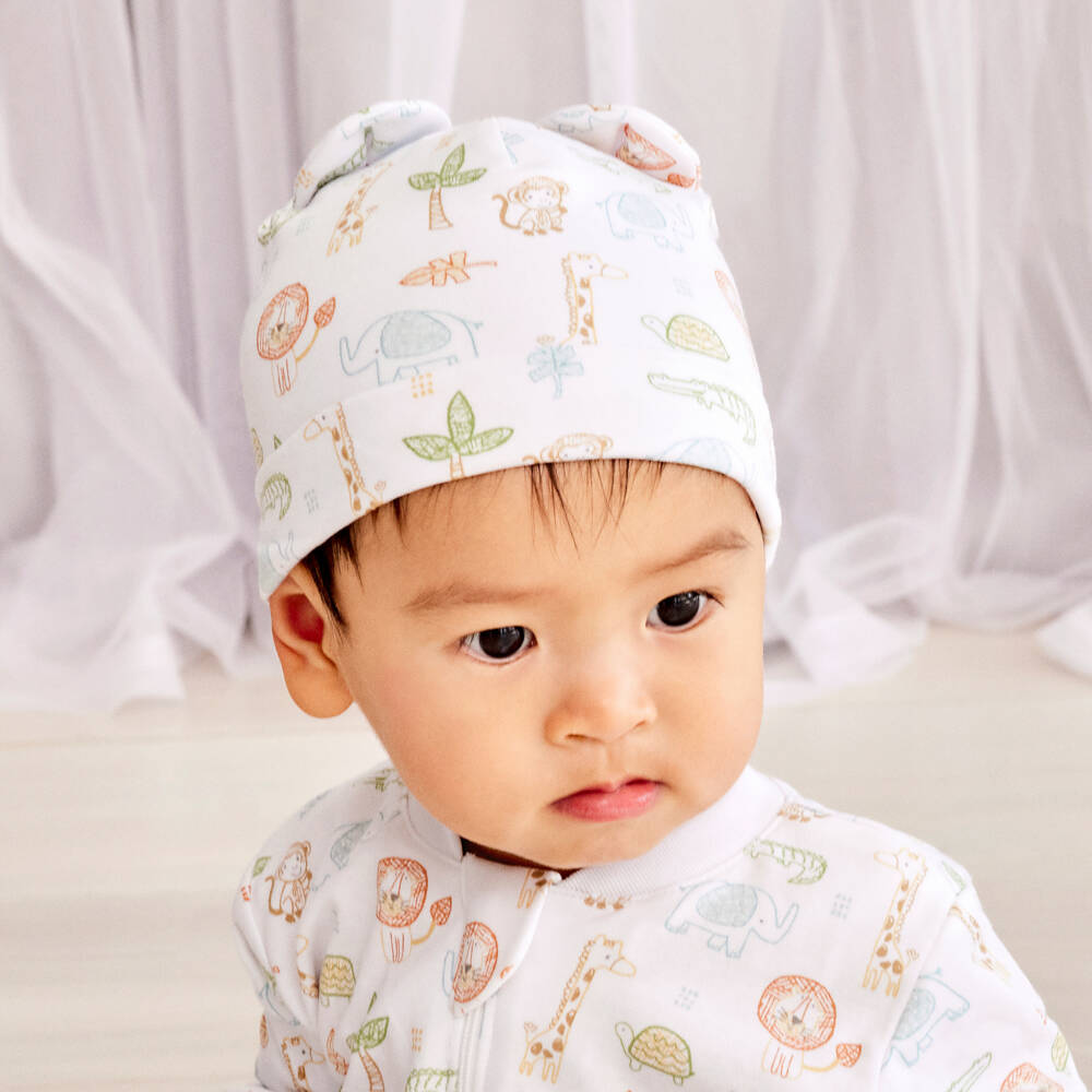 Kissy Kissy-قبعة قطنية ناعمة للأولاد بنقشة سفاري الأدغال | Childrensalon Outlet