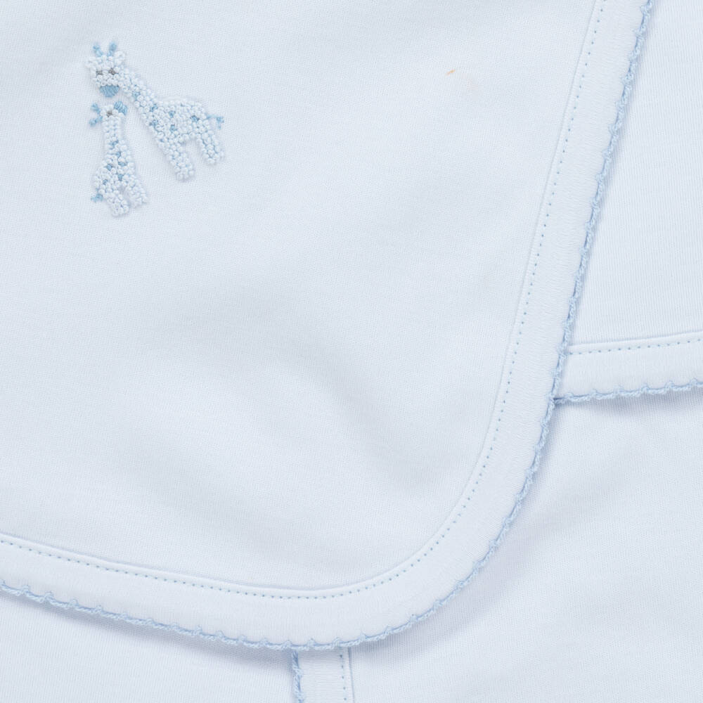 Kissy Kissy-Boys Light Blue Giraffe Blanket | Childrensalon Outlet