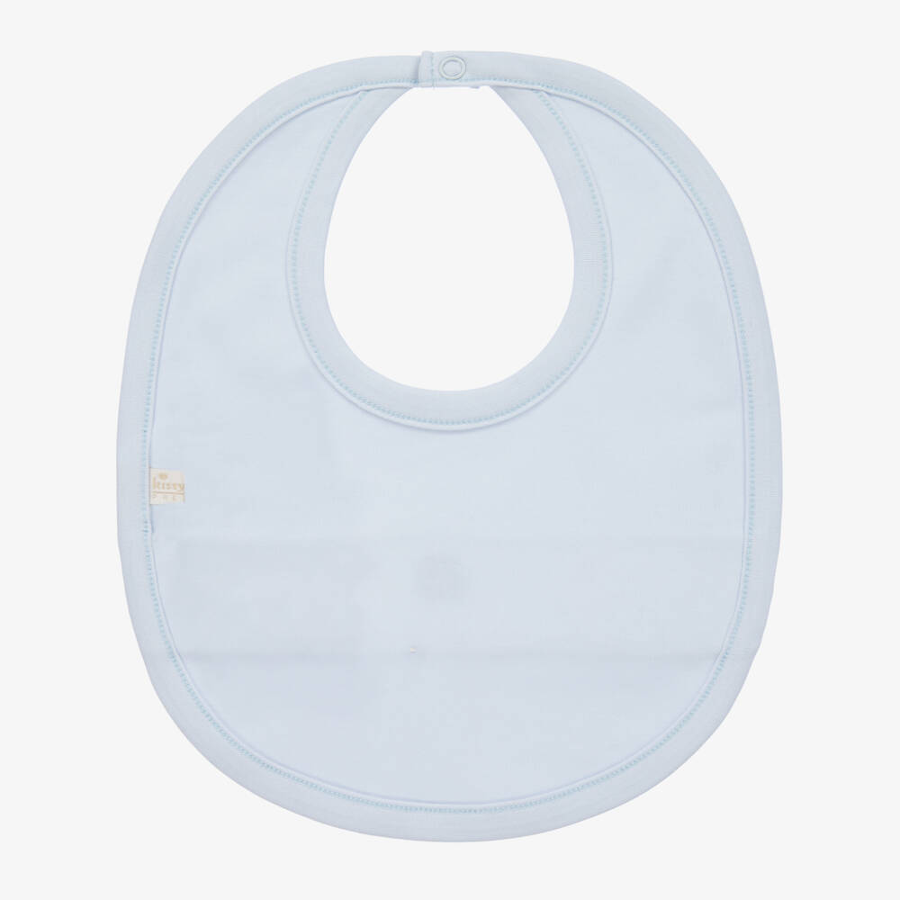 Kissy Kissy-Boys Light Blue Smocked Cotton Bib | Childrensalon Outlet