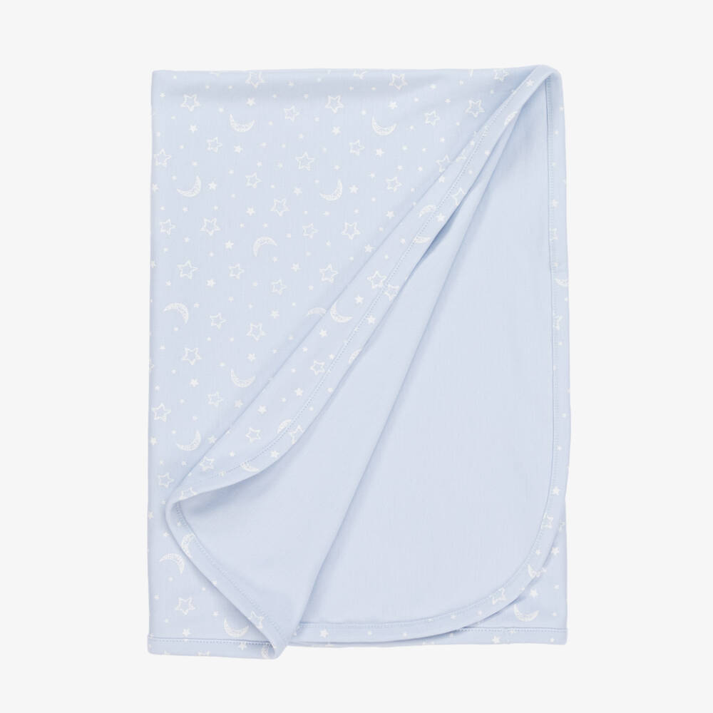 Kissy Kissy-Boys Moonlit Blue Cotton Blanket | Childrensalon Outlet