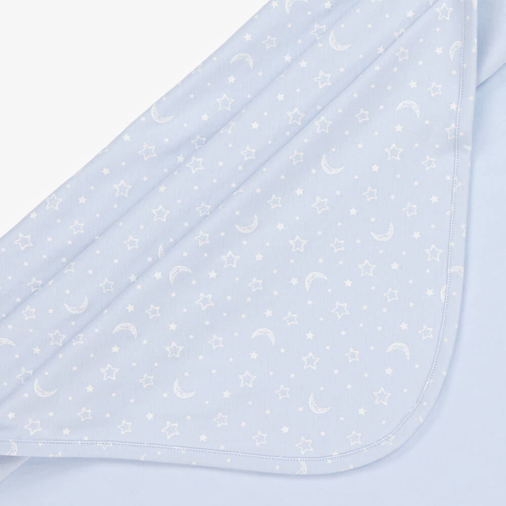 Kissy Kissy-Boys Moonlit Blue Cotton Blanket | Childrensalon Outlet