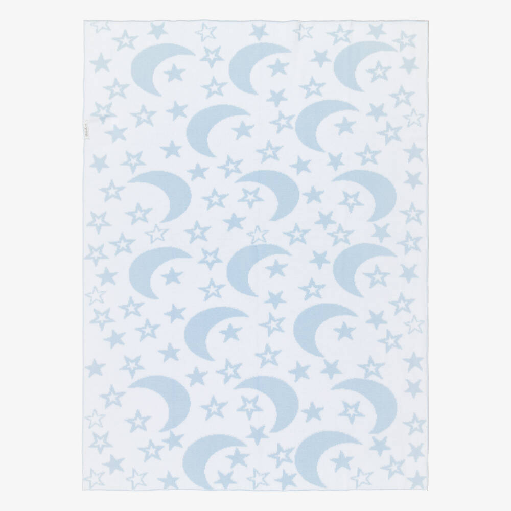 Kissy Kissy-Boys Navy Blue Woven Moon Throw | Childrensalon Outlet