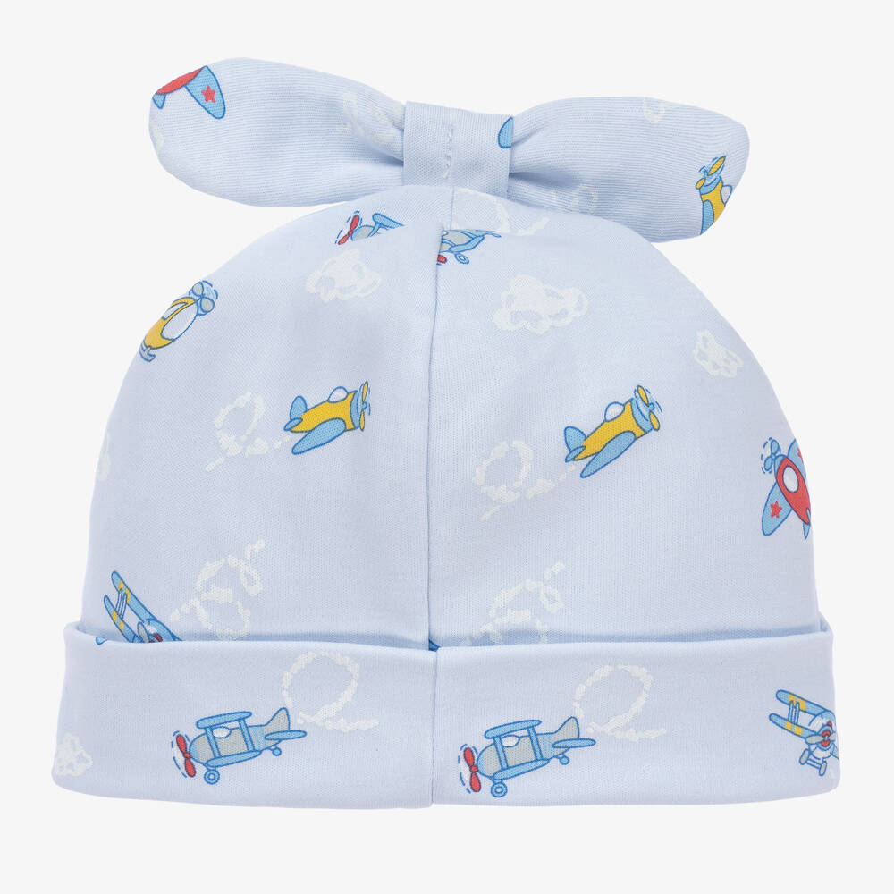 Kissy Kissy-Голубая шапочка из хлопка пима с самолетиками | Childrensalon Outlet