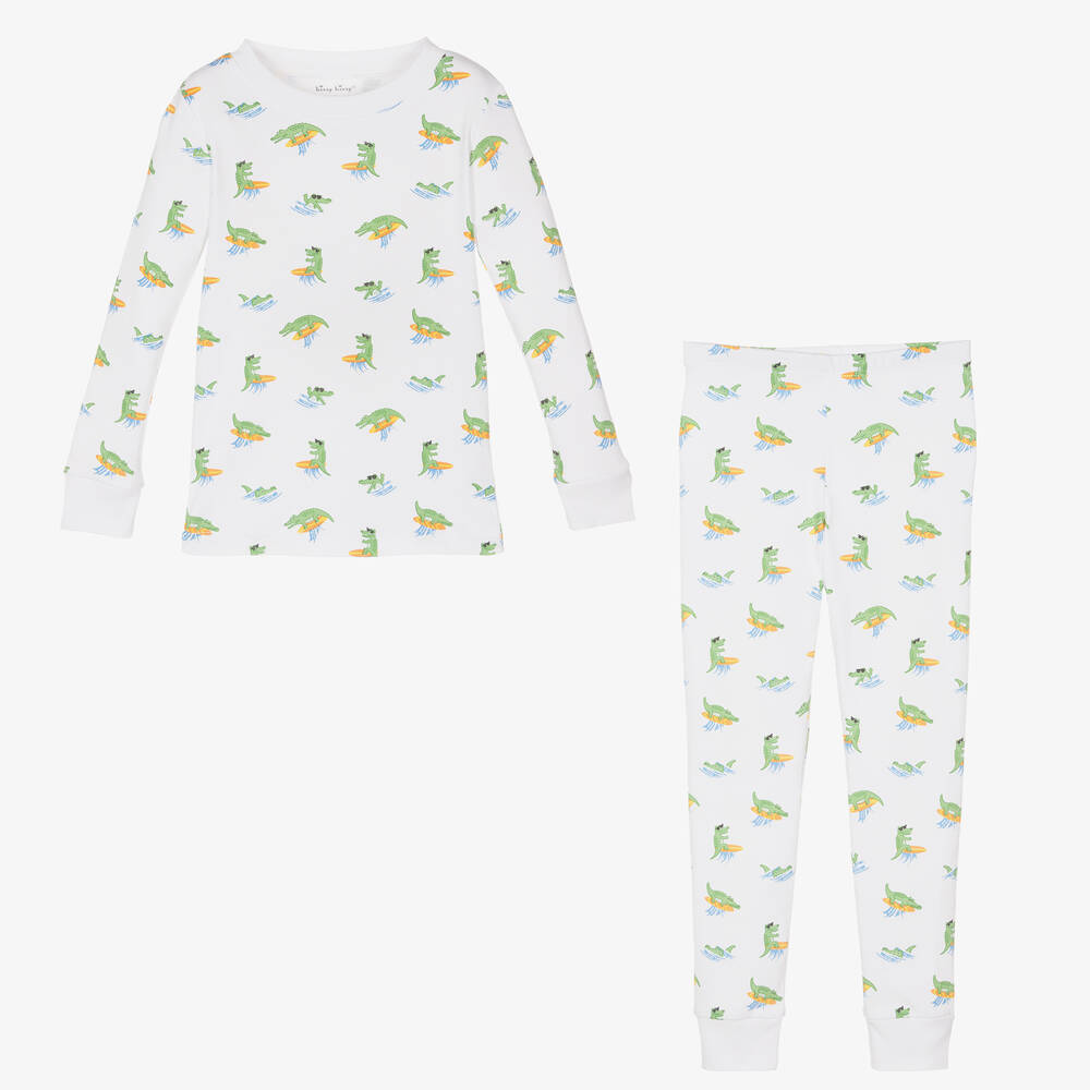 Kissy Kissy-بيجاما قطن بيما لون أبيض للأولاد | Childrensalon Outlet