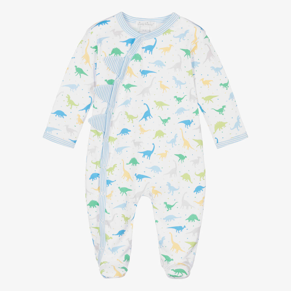 Kissy Kissy-Boys Pima Cotton Dinosaurs Galore Babygrow | Childrensalon Outlet