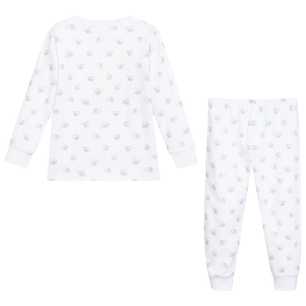 Kissy Kissy-بيجاما قطن بيما لون أبيض ورمادي للأولاد | Childrensalon Outlet