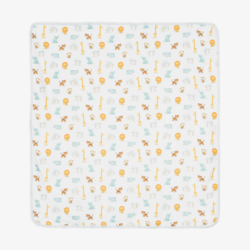 Kissy Kissy - Couverture blanche safari (70cm) | Childrensalon