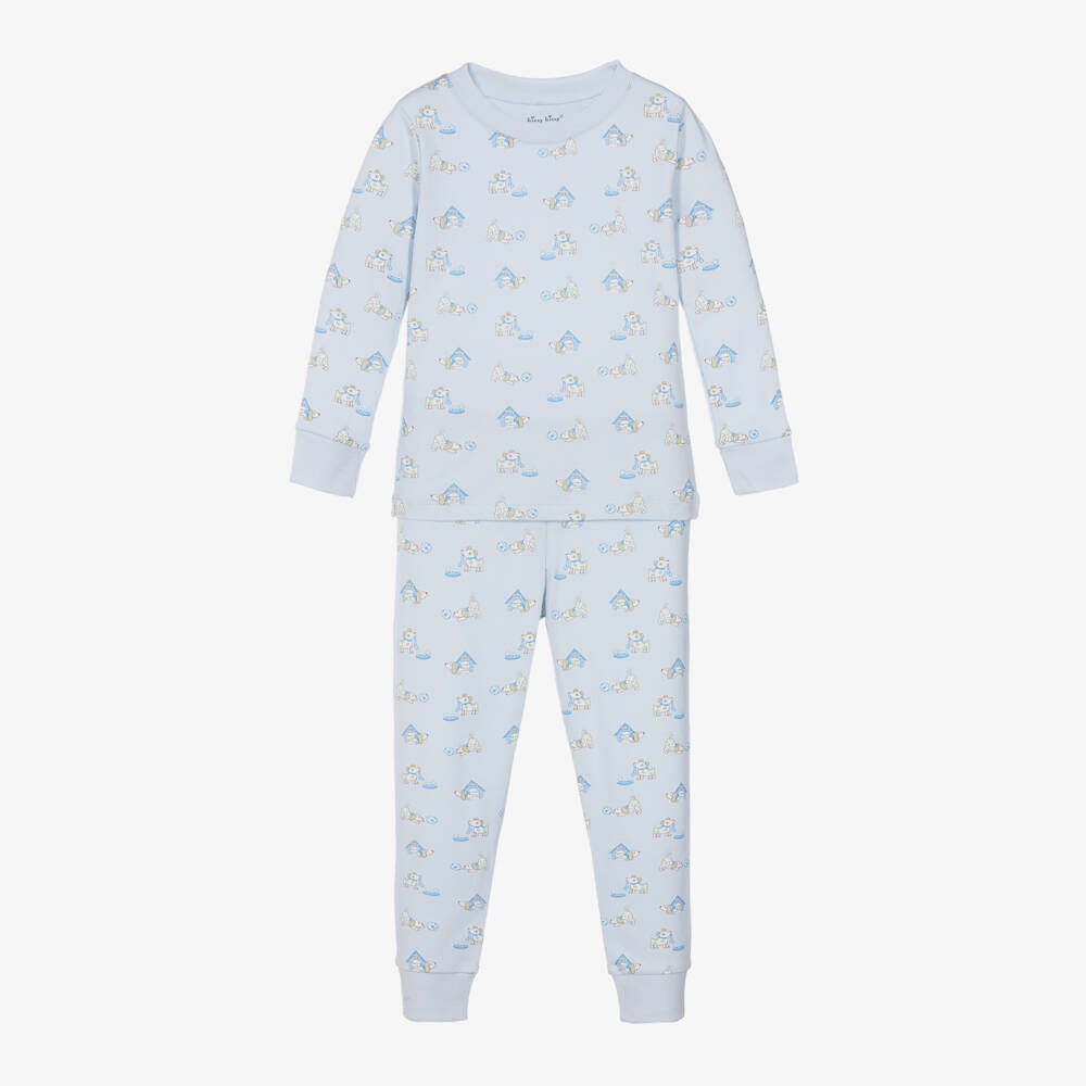 Kissy Kissy-Boys Puppy Print Blue Pyjamas | Childrensalon Outlet