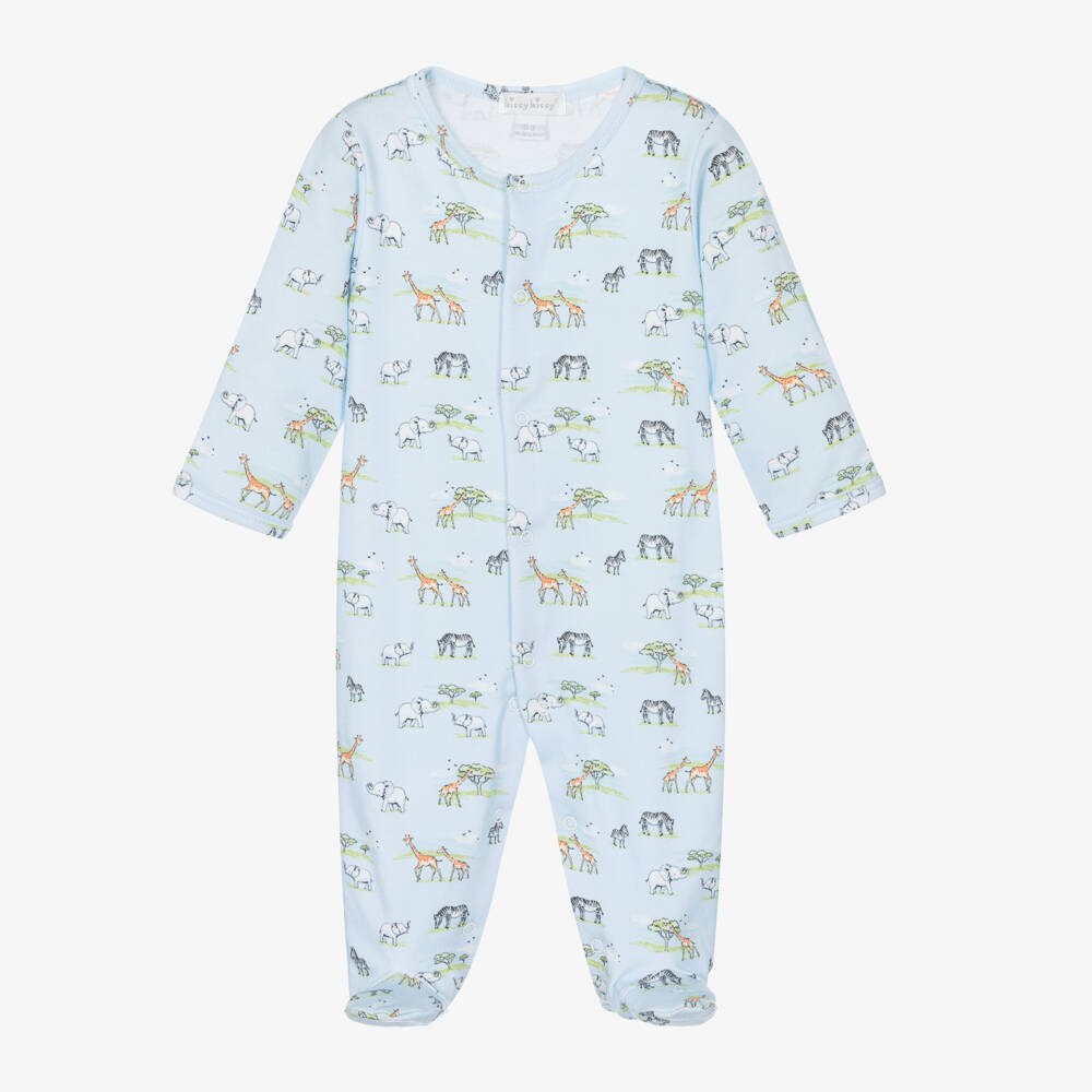Kissy Kissy-Boys Safari Print Cotton Babygrow | Childrensalon Outlet