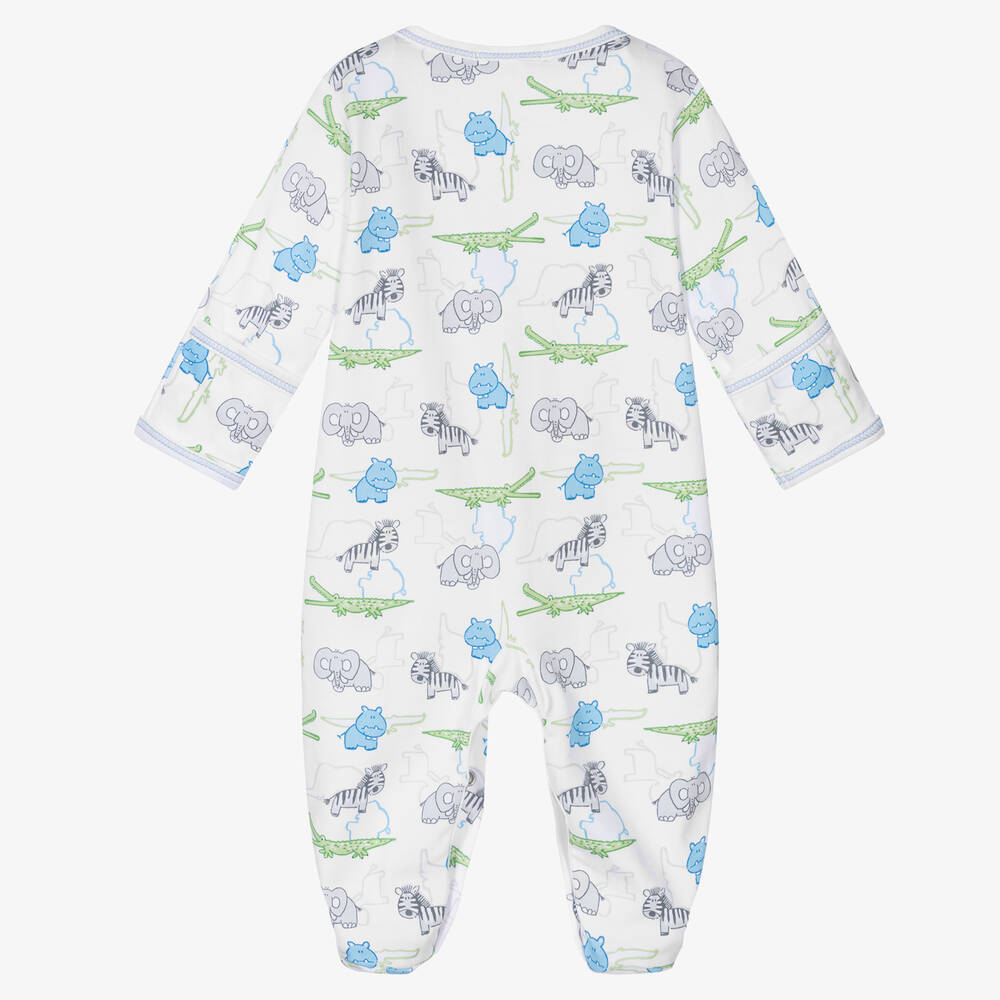 Kissy Kissy-Boys Safari Spirit Pima Cotton Babygrow  | Childrensalon Outlet