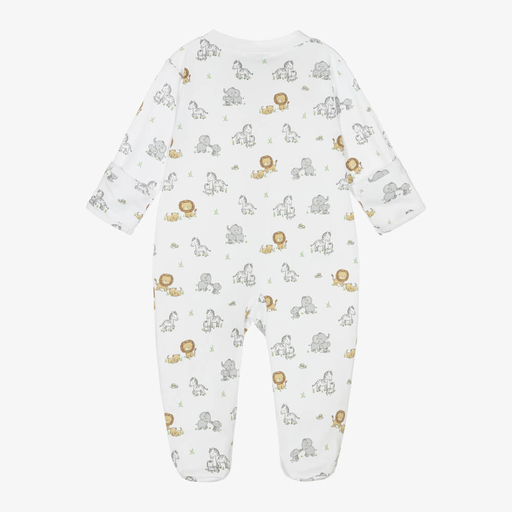 Kissy Kissy-Boys Safari White Pima Babygrow | Childrensalon Outlet