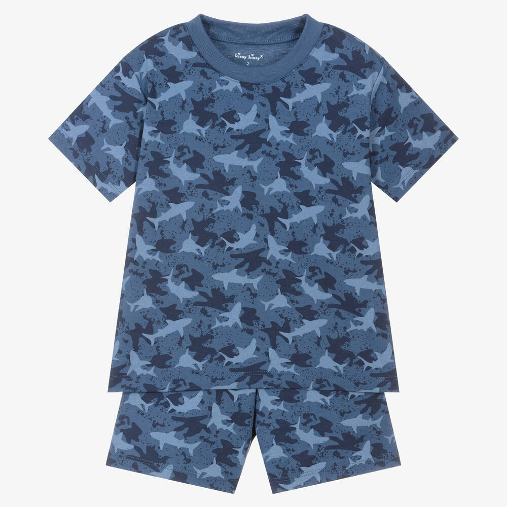 Kissy Kissy - Boys Shark Shivers Short Pyjamas | Childrensalon