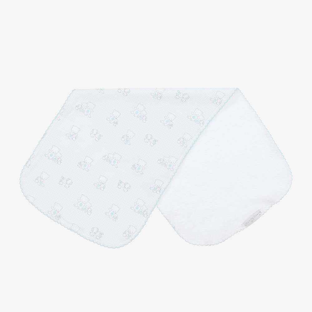 Kissy Kissy-Boys Sky Blue Bear Muslin Cloth | Childrensalon Outlet