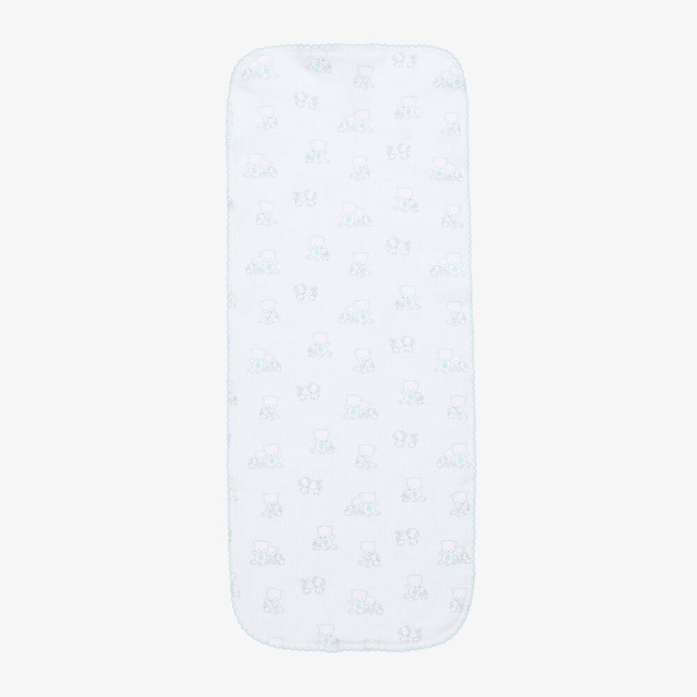 Kissy Kissy-Boys Sky Blue Bear Muslin Cloth | Childrensalon Outlet