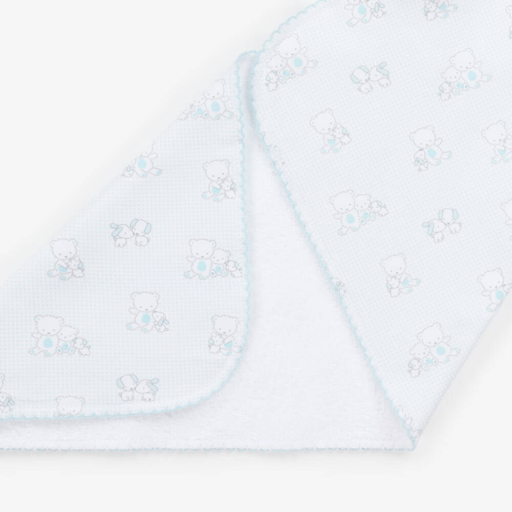 Kissy Kissy-Boys Sky Blue Bear Muslin Cloth | Childrensalon Outlet