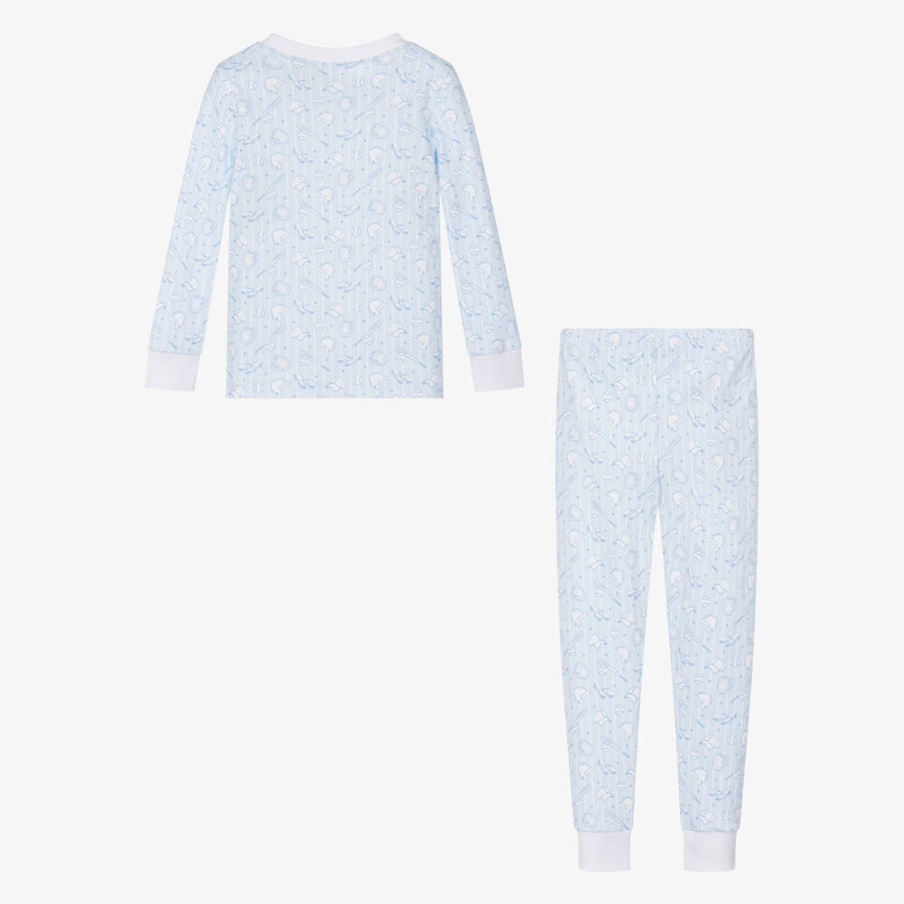 Kissy Kissy-Boys Sky Pima Baseball Jammies | Childrensalon Outlet