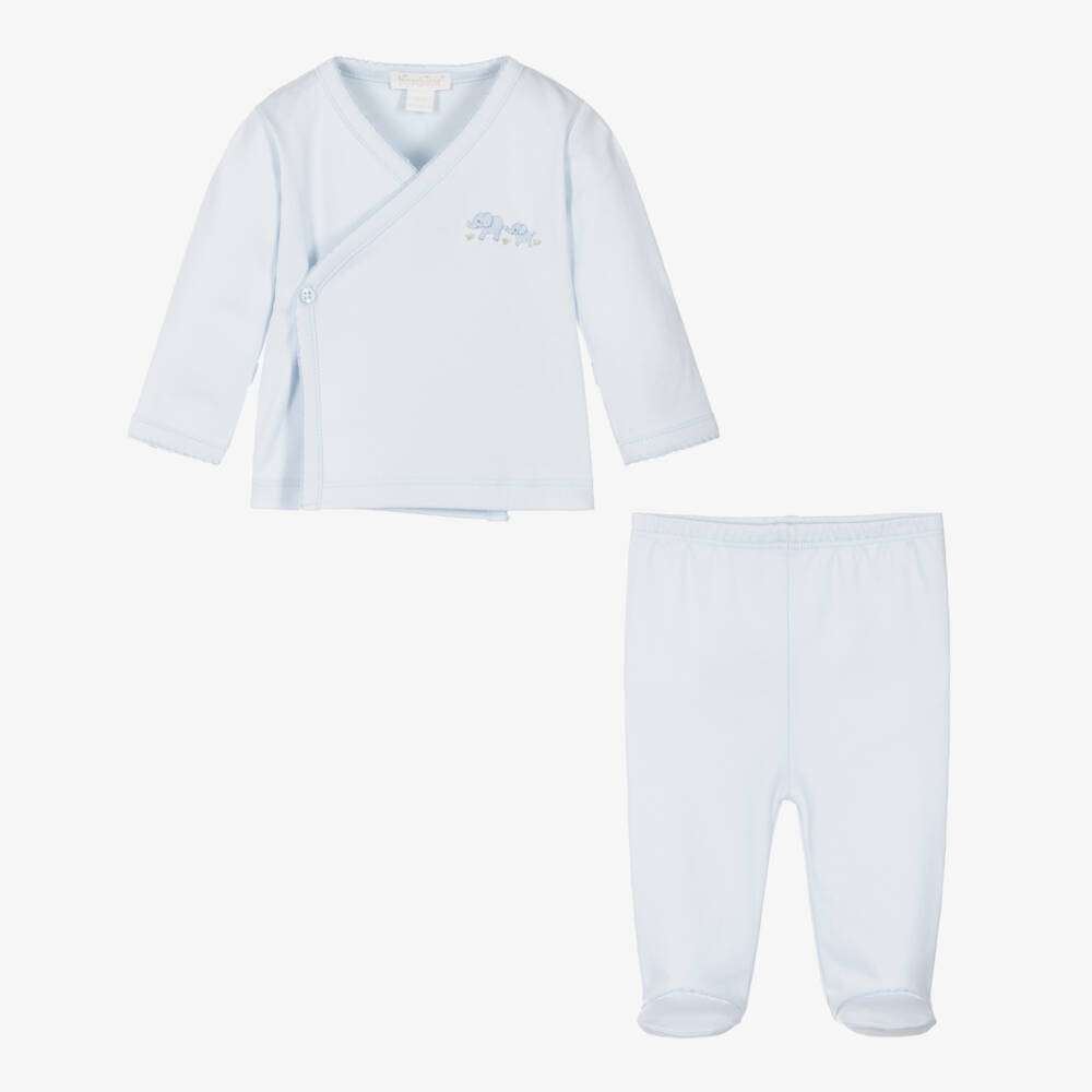 Kissy Kissy-لباس أطفال ناعم أزرق برسمة فيل للأولاد | Childrensalon Outlet