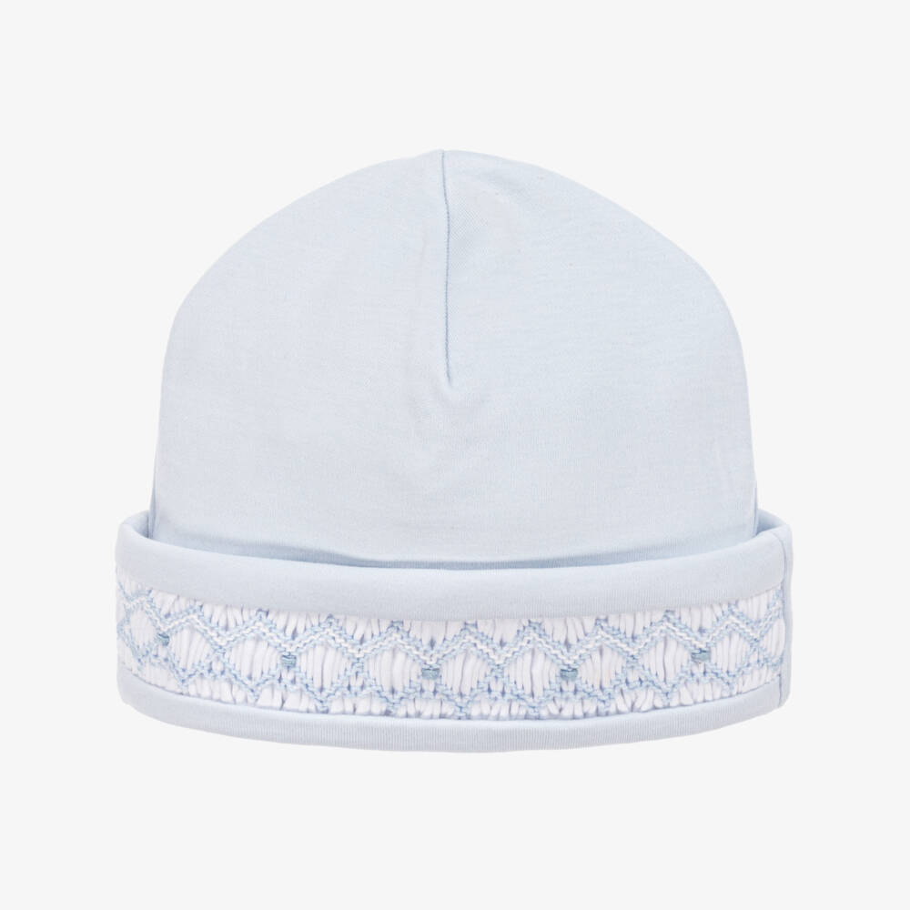 Kissy Kissy-Boys Soft Blue Pima Smocked Cap | Childrensalon Outlet