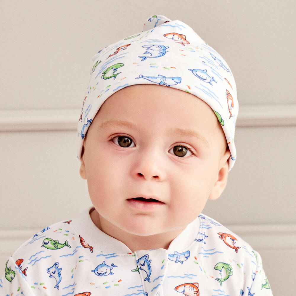 Kissy Kissy-Boys Soft Pima Shark Fin Cap | Childrensalon Outlet