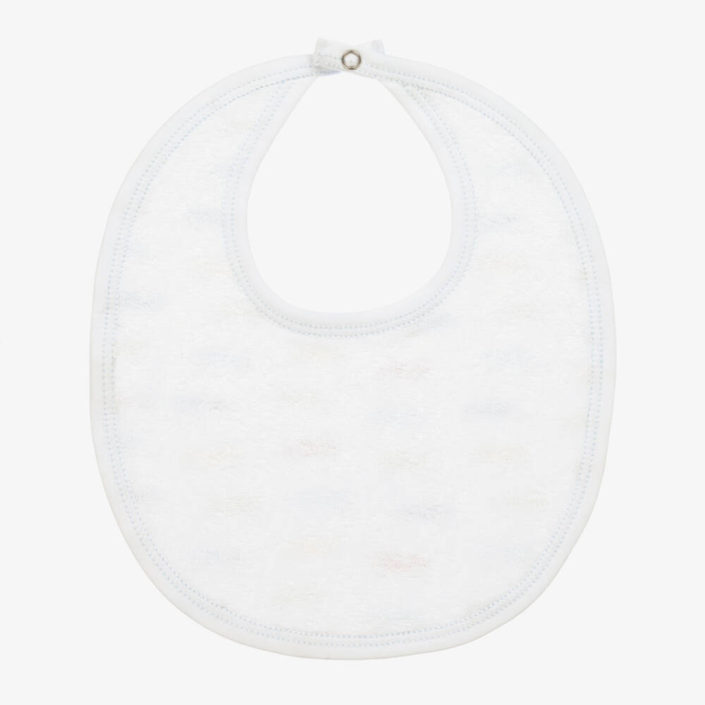Kissy Kissy-Boys Soft White Car Print Bib | Childrensalon Outlet