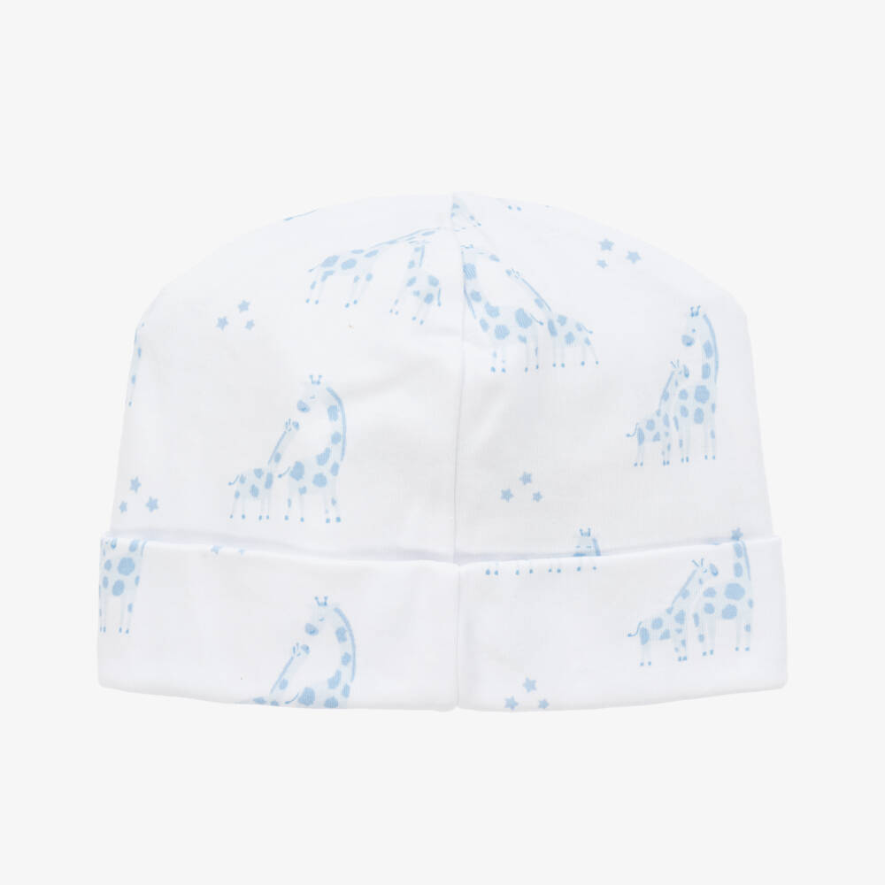 Kissy Kissy-قبعة بنقشة زرافة قطن لون أبيض للمواليد | Childrensalon Outlet