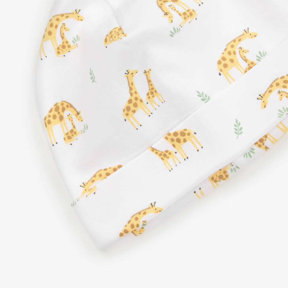 Kissy Kissy-Boys Soft White Giraffe Hat | Childrensalon Outlet