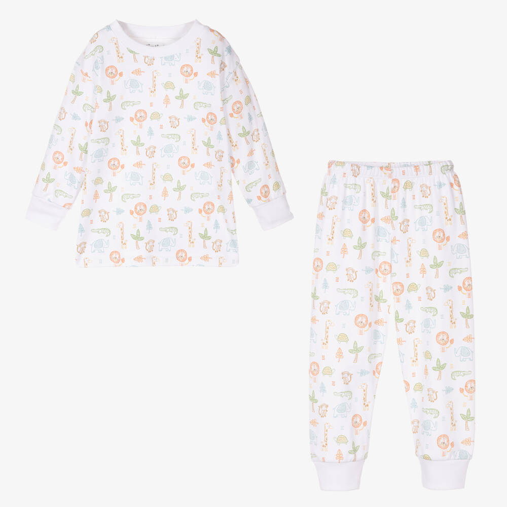 Kissy Kissy-ملابس نوم ناعمة بيضاء للأولاد بنقشة الغابة | Childrensalon Outlet