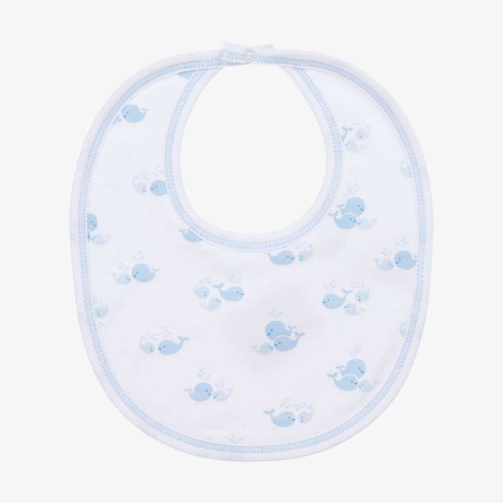 Kissy Kissy-Мягкий белый нагрудник с китом для мальчиков | Childrensalon Outlet