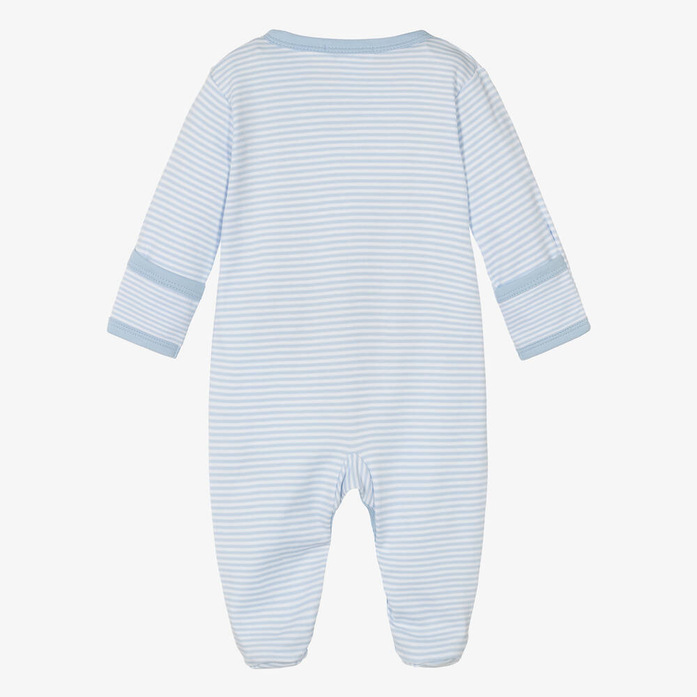 Kissy Kissy-Boys Striped Cotton Sky Traffic Babygrow | Childrensalon Outlet
