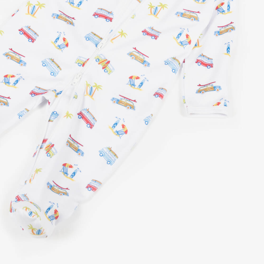 Kissy Kissy-Boys Surf-Themed Cotton Babygrow | Childrensalon Outlet