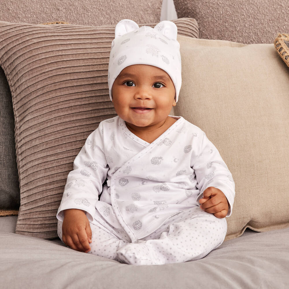 Kissy Kissy-Boys Tender Grey Sheep Two-Piece Ensemble | Childrensalon Outlet