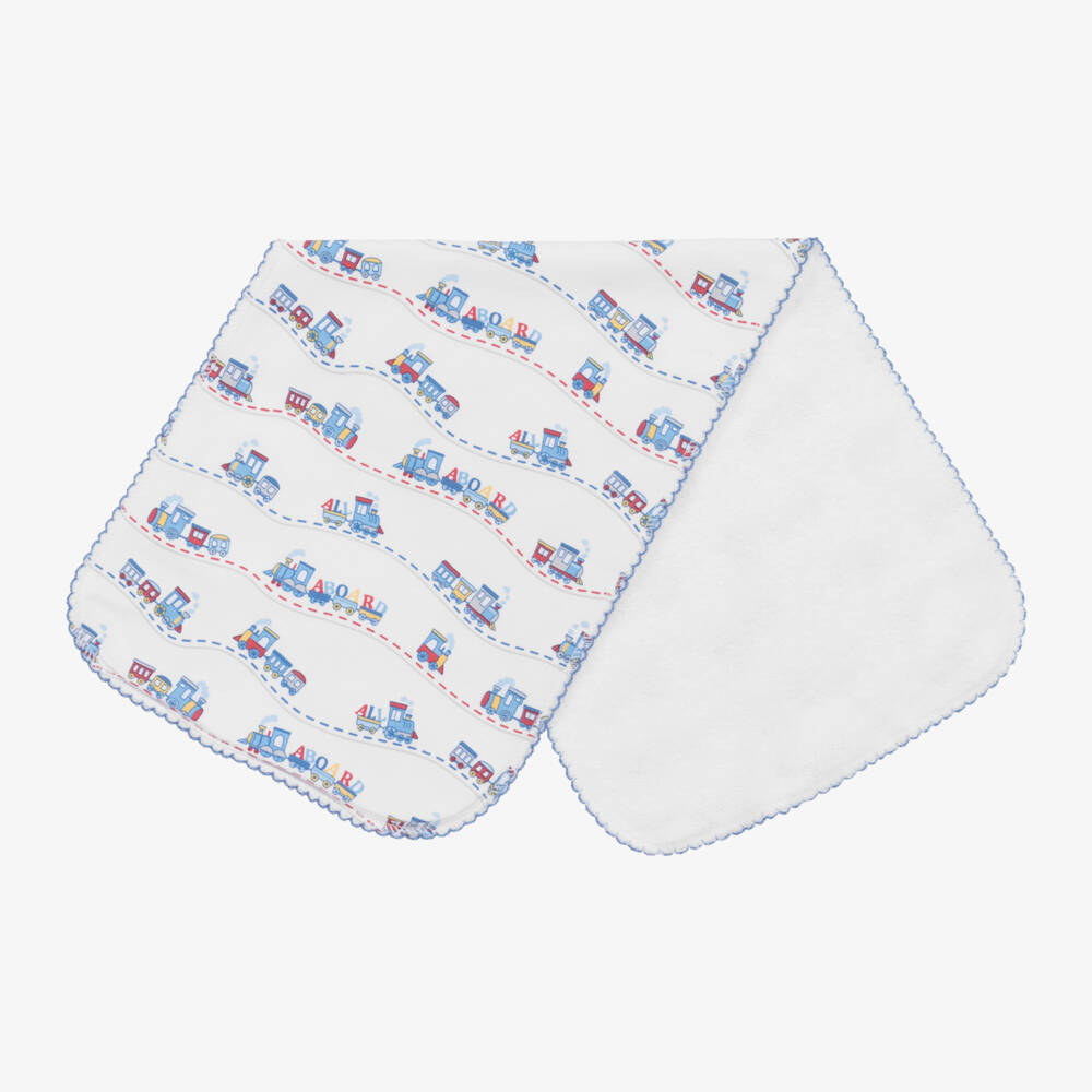 Kissy Kissy-Boys Train Print Burp Cloth | Childrensalon Outlet