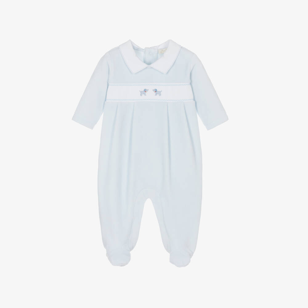Kissy Kissy-Boys Velour Puppy Babygrow | Childrensalon Outlet