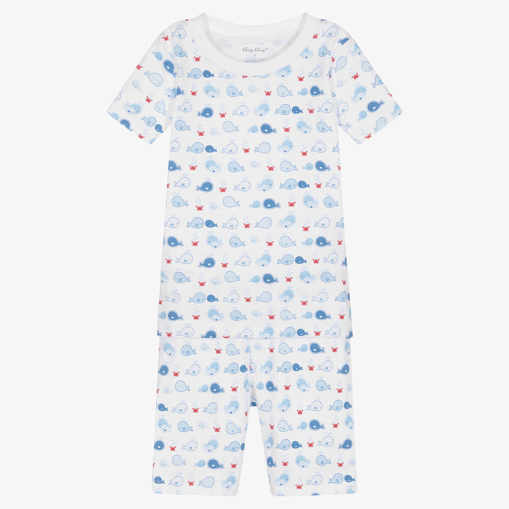 Kissy Kissy - Boys Whalewatch Pima Cotton Short Pyjama Set | Childrensalon