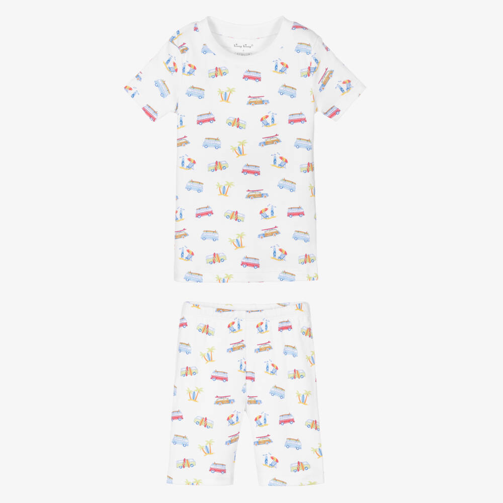 Kissy Kissy-Boys White Beach Van Sleep Set | Childrensalon Outlet