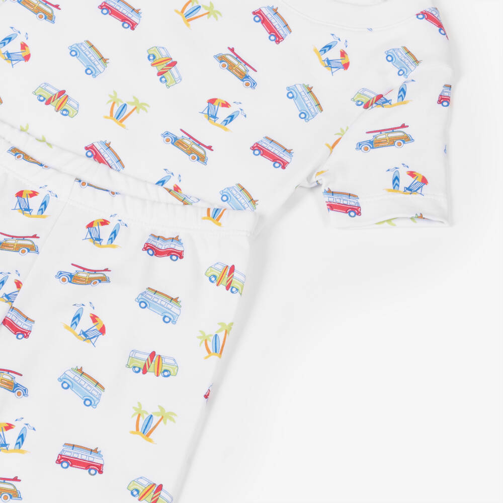 Kissy Kissy-Boys White Beach Van Sleep Set | Childrensalon Outlet