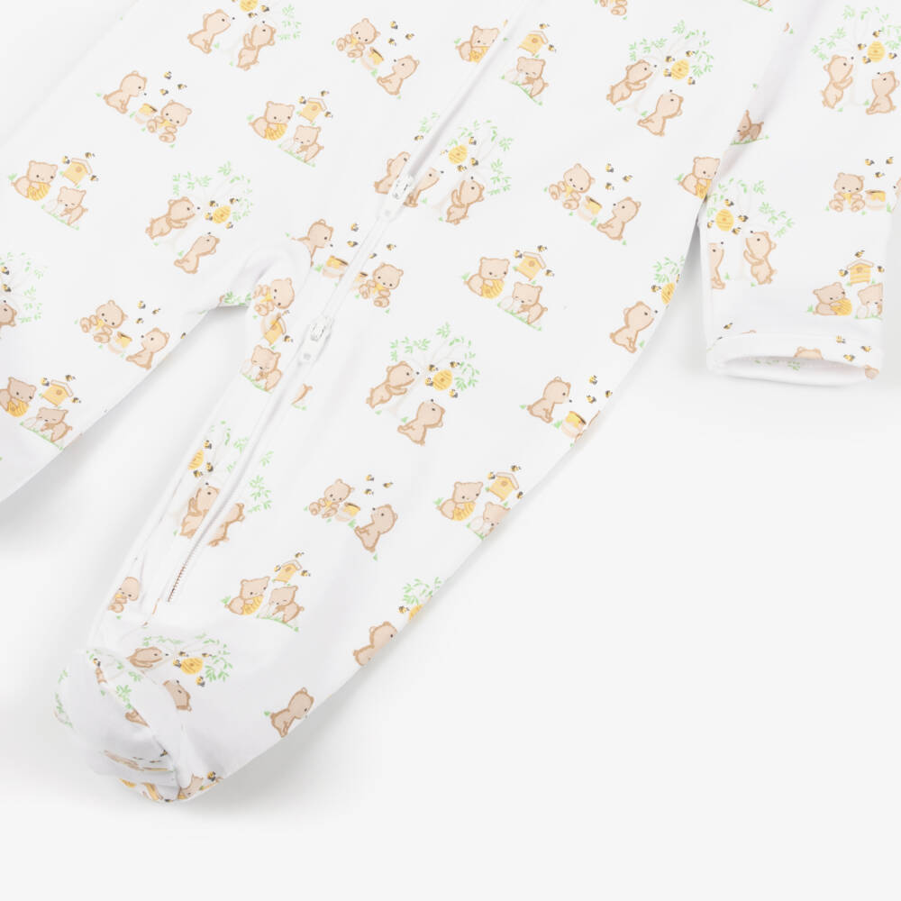Kissy Kissy-Boys White Bear Dreams Babygrow | Childrensalon Outlet