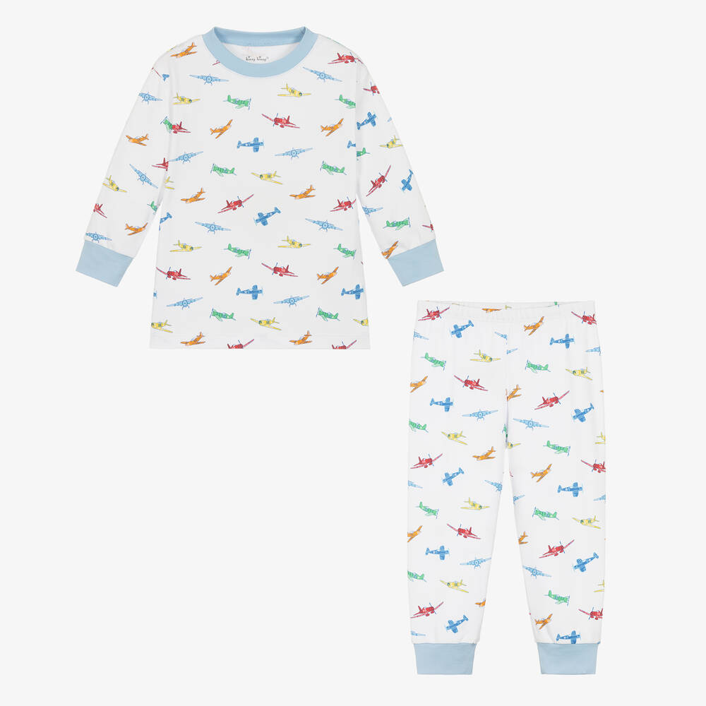 Kissy Kissy-Бело-голубая пижама с самолетиками | Childrensalon Outlet