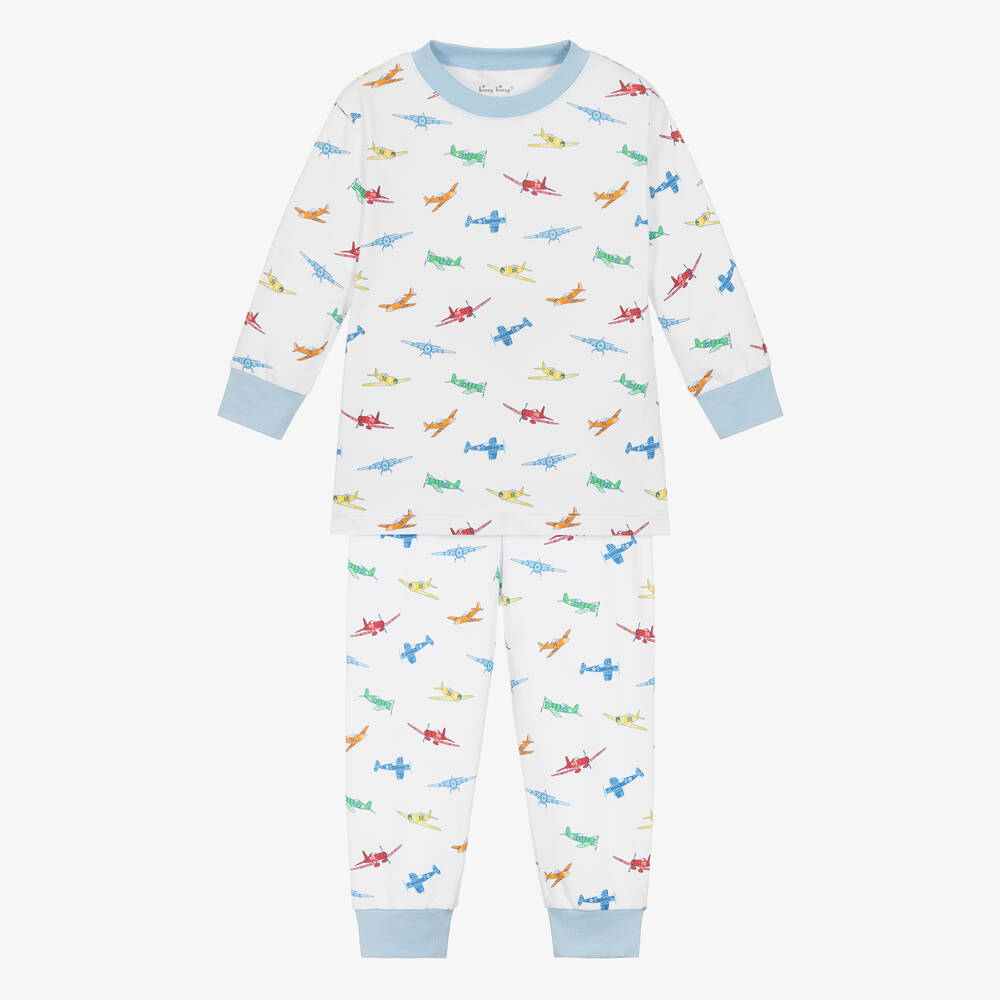 Kissy Kissy - Бело-голубая пижама с самолетиками | Childrensalon