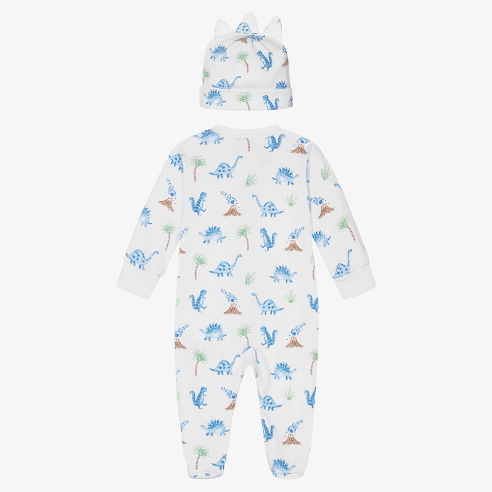 Kissy Kissy-طقم أفرول بيبي غرو قطن بيما لون أبيض وأزرق للمواليد | Childrensalon Outlet