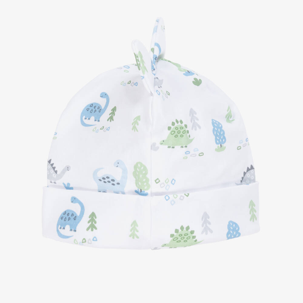 Kissy Kissy-Boys White & Blue Dinosaur Hat | Childrensalon Outlet
