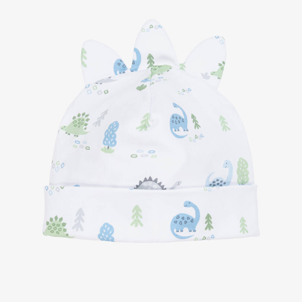 Kissy Kissy-Boys White & Blue Dinosaur Hat | Childrensalon Outlet