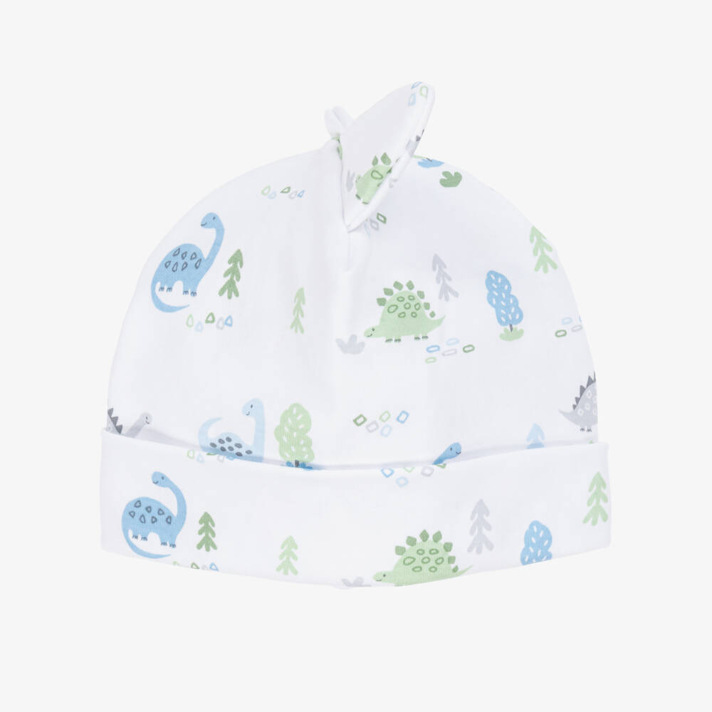 Kissy Kissy-Boys White & Blue Dinosaur Hat | Childrensalon Outlet
