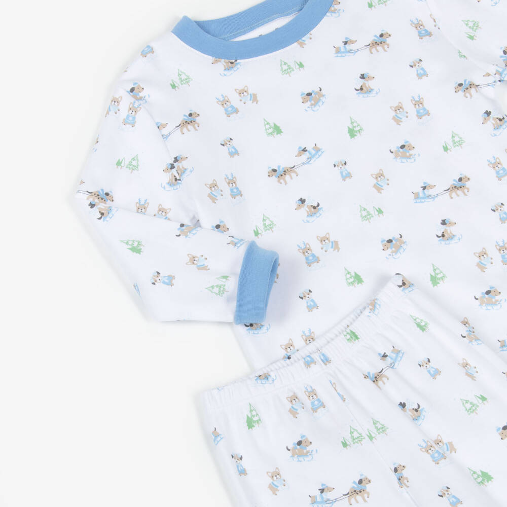 Kissy Kissy-Пижама для мальчиков белая и синяя с щенком | Childrensalon Outlet
