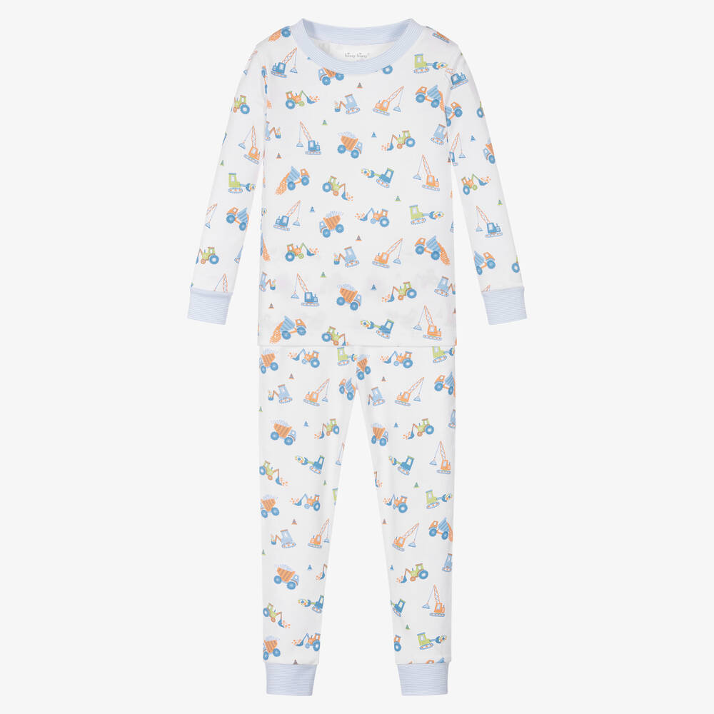 Kissy Kissy - Boys White Construction Convention Pyjamas | Childrensalon