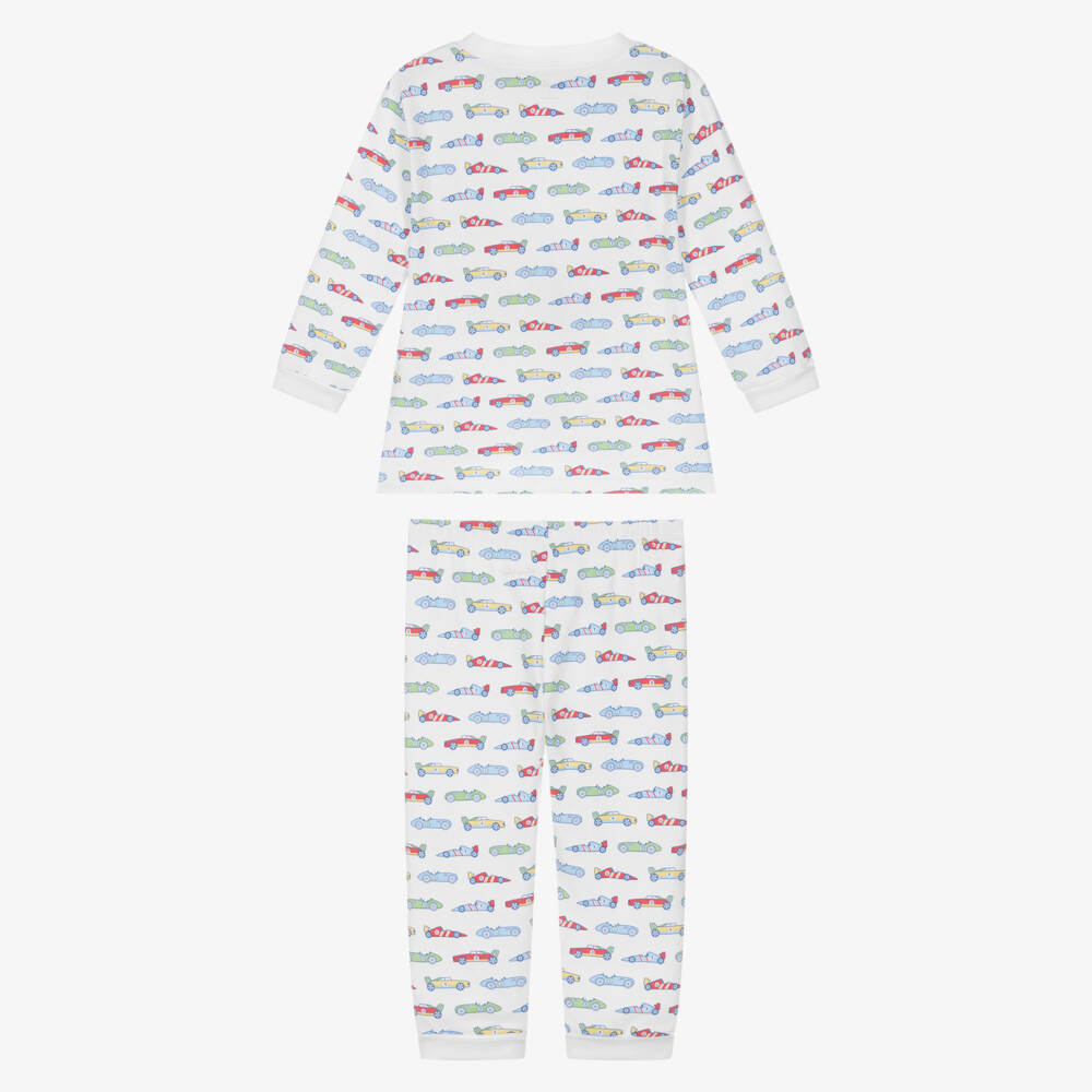 Kissy Kissy-Белые хлопковые пижамы с машинками для мальчиков | Childrensalon Outlet